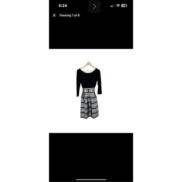 Jessica Howard  3/4 sleeve dress , low v- beck in back - Picture 2 of 11